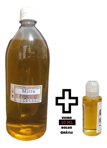 Óleo De Unção Mirra Original 1 Litro + 110 Ml Bolso Grátis