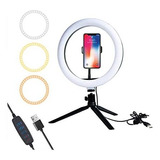 Mini Aro De Luz Led 16cm Selfie Fotos Videos Tik Tok