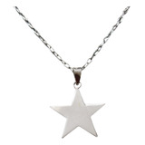 Cadena Collar Estrella Mediana Mujer Niños Plata 925 + Caja
