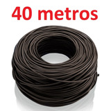 Cabo Rede Cat5e Preto 40m Metros Internet Pronto Usar Uso