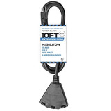 Cable De Extensión De 10 Pies Resistente Aceite Negro Con 3 