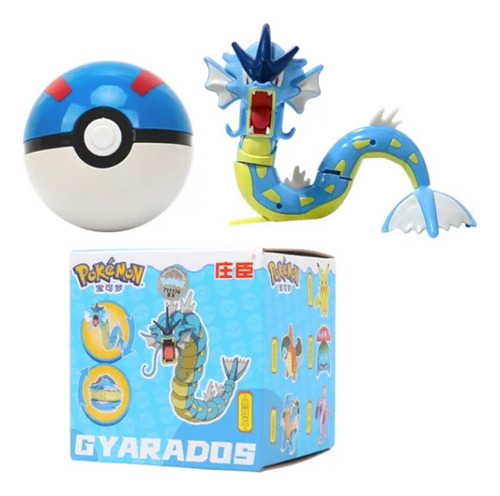 Pokemon Gyarados Articulado Boneco Pokeball Pokebola Go