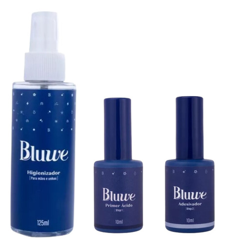 Kit Preparação Bluwe Prep Spray + Primer Ácido + Adesivador