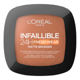 Bronzer L'oréal Paris Infallible 24h Fresh Wear Matte Bronzer Compacto Tono 450 Deep Tan