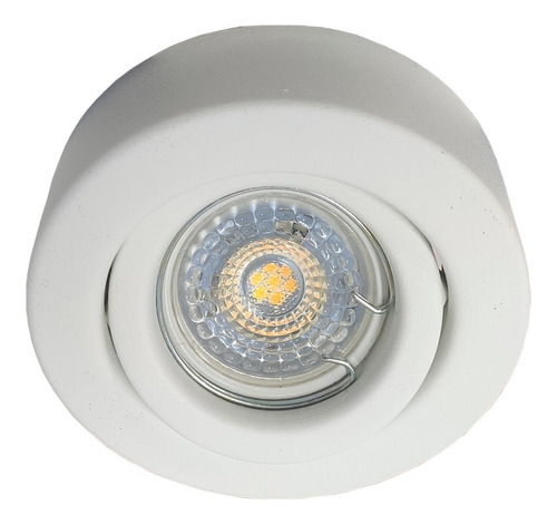 Spot Semi Embutido Redondo Móvil Para Dicroica Led Gu10 220v