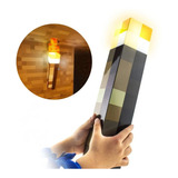 Lámpara Antorcha Minecraft Brownstone | Luz Nocturna Led De