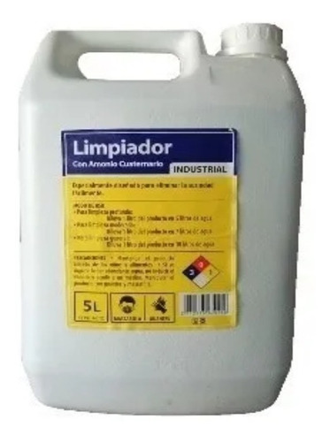 Limpiador Desinfectante Industrial Amonio Cuaternario 5 Lts