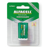 Bateria Recarregável 9 Volts Alfacell 9v 320mah Original Top