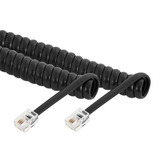 Cabo Espiral Rj11 1,5m Cordão Macho Pt Kit Com 100 Pçs35242