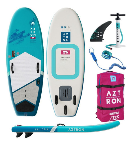 Tabla Aztron Falcon Air Foil Sup 7' 6'' Inflable Color Turquesa