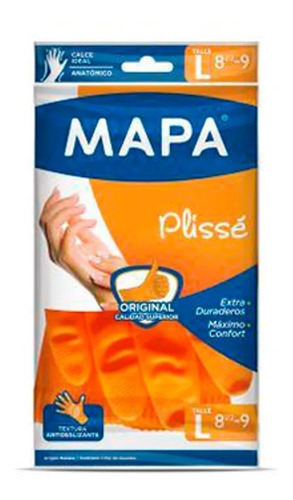 Guantes Mapa Plisse Talle L Grandes Anatómicos 1 Par