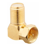 Adaptador Conector F81 Antena Tv 90 Graus L Coaxial Dourado