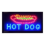 Placa Painel Letreiro De Led Luminoso Em Escrita Hot Dog-110