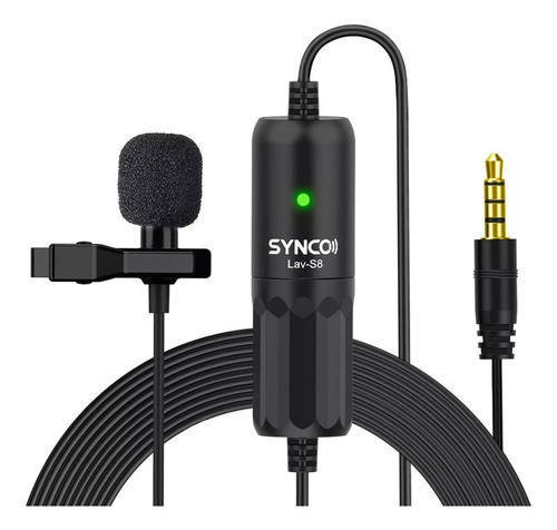 Microfone Lapela Synco Lav S8 Camera Gravadores Filmadoras