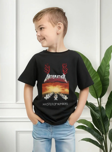 Playera Matemática Rock Heavy Metal Parodia Niño Punch