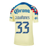 Jersey Local Playera Julián Quiñones 33 Amarilla 2023/2024