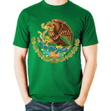 Playera Camiseta Aguila Bandera De Mexico Verde Blanco Roja
