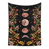 Tapices De Pared Manta Decorativa Diseño De Flores Y Luna