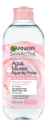 Agua Micelar Con Agua De Rosas Garnier Skin Active 400 Ml
