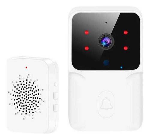 Timbre Video Portero Doorbell Wifi Camara Y Voz Tuya Blanco