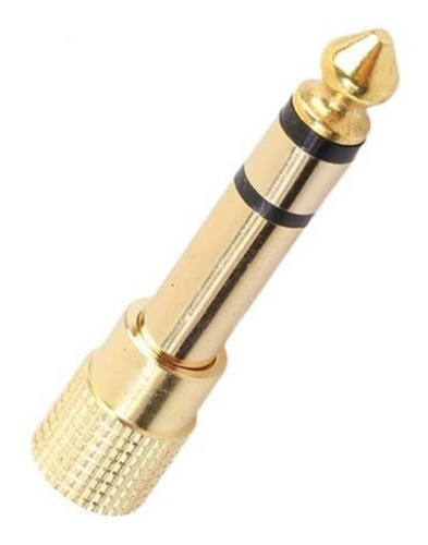 Plug Adaptador P2 Femea X P10 Macho Stereo - Gold