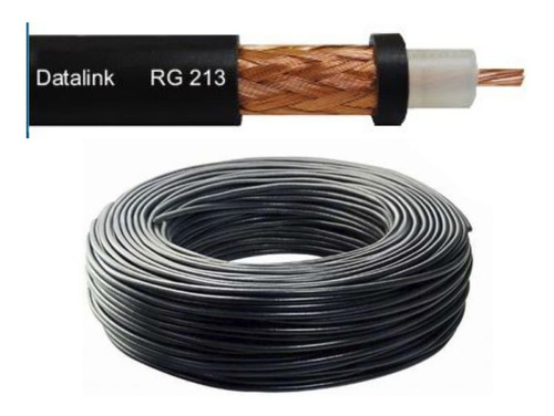 Cabo Coaxial Px Data Link Rg213 50r 96%m 2conctor Brinde 10m