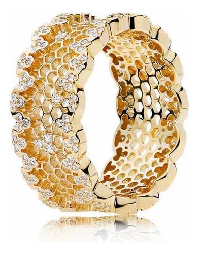 Anillo Pandor Panal Abeja Shine + Kit De Regalo Pandor