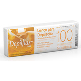 Lenço Para Depilação Depilflax Com 100 Unidades 