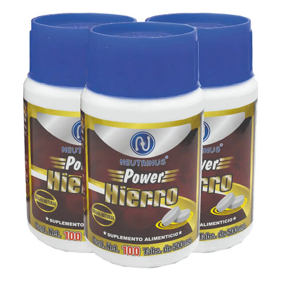 Kit 3 Suplemento Alimenticio Power Hierro Sabor Sin Sabor | MercadoLibre