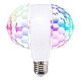 Foco Bombilla Luz Led Multicolor Rgb Giratorio Casa Fiesta