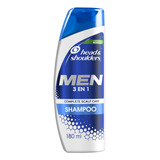 Shampoo Head & Shoulders 3 En 1 Caspa Pelo Seco Hombre 180 Ml