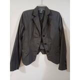 Blazer Gris De Mujer Talla M Color Siete Usado 