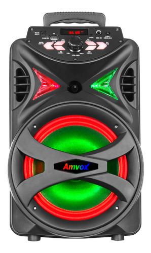 Caixa Amplificada 250w Amvox Aca255 Tws Led Woofer 8  Biv