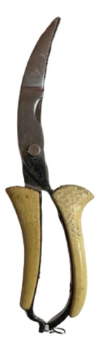 Cuchillo Antiguo Mango De Hueso Cortar Carne Carnicería