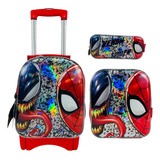 Mochila Escolar Ruz Spiderman 174425 Color Rojo 12l