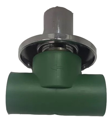 Llave Paso Embutir Campana 25 Verde Fusion Agua Cab Bronce