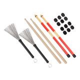 Kit De Baquetas Rute Brush Damper, Juego De Batería, Instrum