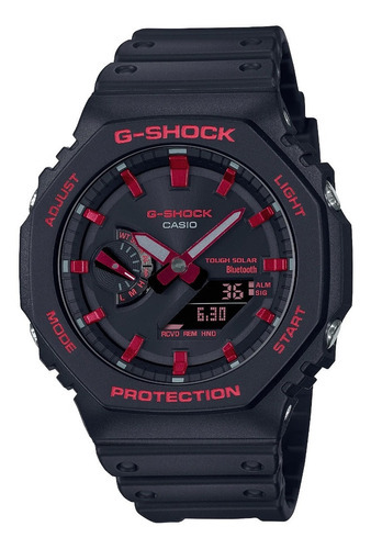 Reloj Casio Hombre G-shock Ga-b2100bnr-1a Bluetooth Solar Color De La Malla Negro Color Del Bisel Negro Color Del Fondo Negro