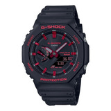 Reloj Casio Hombre G-shock Ga-b2100bnr-1a Bluetooth Solar Color De La Malla Negro Color Del Bisel Negro Color Del Fondo Negro