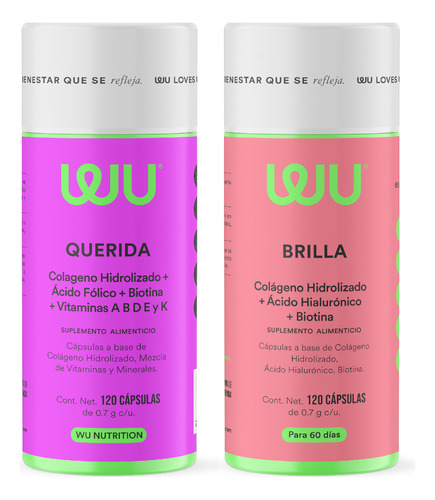 Kit Bella | Querida + Brilla | Wu | Colágeno + Biotina