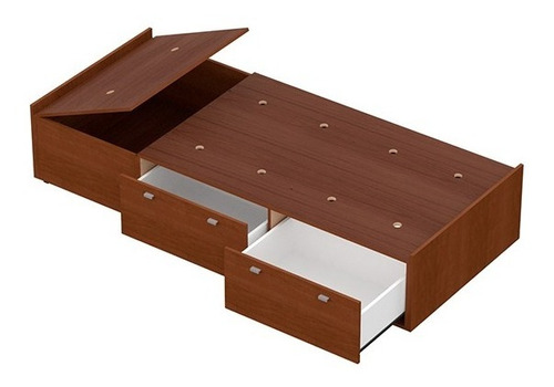 Cama Con Cajones Box . Base Somier/cajonera 1 Plaza