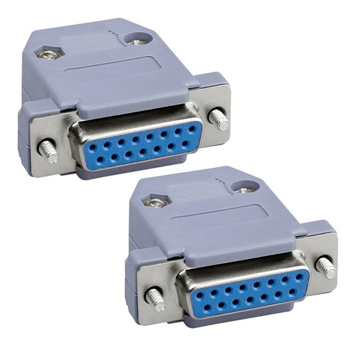 Pack 2 Conector Terminal Db15 Da15 Dsub Con Cubierta [ Max ]