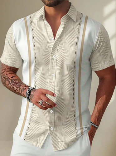 Camisa Guayabera Para Caballero De Manga Corta | MercadoLibre