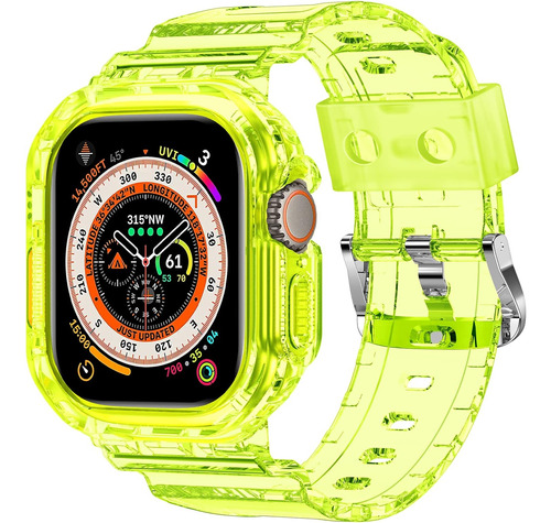 Pulsera Para Apple Watch Ultra Xyf Tpu, Amarillo, 49mm