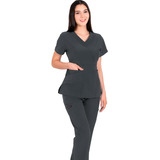 Conjunto Uniforme Médico Quirúrgico Dama Gris Oxford