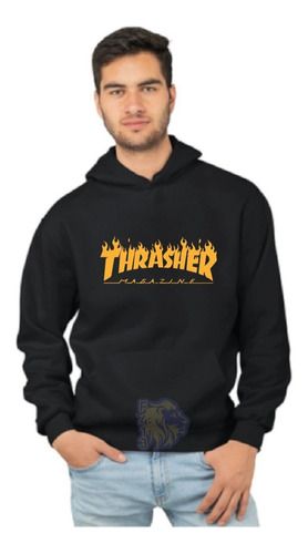 Polerón Estampado De Thrasher Skate, Flame Logo Romanosmodas