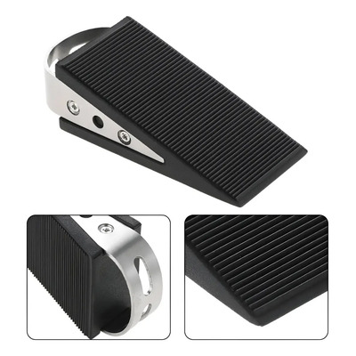 2 Pz Tope De Puertas Cuña Detener Para Puerta Duradero Negro Mate