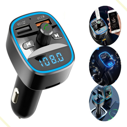 Carregador Celular Usb Carro Transmissor Fm Mp3 Bluetooth