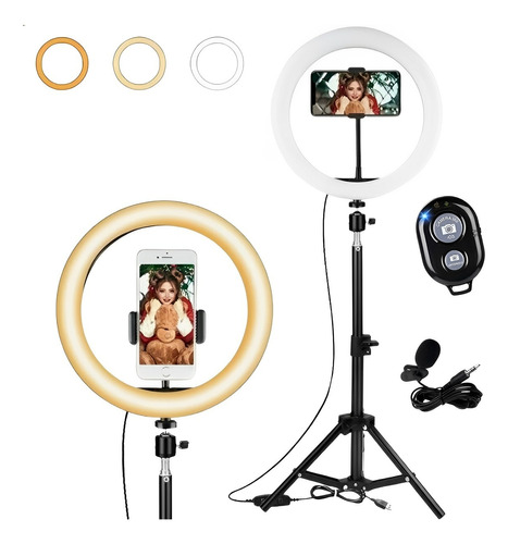 Ring Light Led Grande Kit Iluminador 36cm 14 Polegadas Tripé