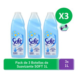 Suavizante Soft Clásico Liquido 1 Litro Pack X3 (3l)